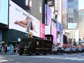 UPS Delivery Truck in Times Square in New York City. Royalty Free Stock Photo