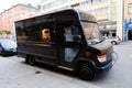 UPS delivery van Royalty Free Stock Photo