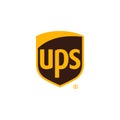 UPS on white background editorial illustrative Royalty Free Stock Photo