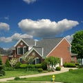 Upscale Brick Home in Kentucky Royalty Free Stock Photo