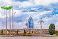 Upscale high-rise building of modern five star hotel Yyldyz Hotel in Ashgabat, Turkmenistan