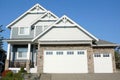 Upscale Home House Residence Brickwork Exterior Double Garage Royalty Free Stock Photo