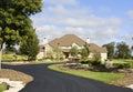 Upscale Home New Paved Driveway Royalty Free Stock Photo