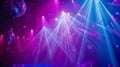 Upscale hotel discotheque with dancing guests and vibrant lights Royalty Free Stock Photo