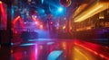 Upscale hotel discotheque featuring pulsating lights and dance music Royalty Free Stock Photo