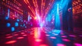 Upscale hotel discotheque featuring pulsating lights and dance music Royalty Free Stock Photo