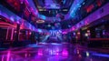 Upscale hotel discotheque featuring pulsating lights and dance music Royalty Free Stock Photo