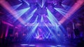 Upscale hotel discotheque featuring pulsating lights and dance music Royalty Free Stock Photo
