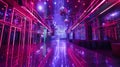 Upscale hotel discotheque with pulsating lights and dance music Royalty Free Stock Photo