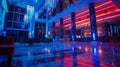 Upscale hotel discotheque pulsating with lights and dance music Royalty Free Stock Photo