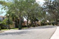 Upscale houses on a suburban street