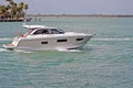 Upscale Luxury Cabin Cruiser Cruising the Intra-coastal Royalty Free Stock Photo