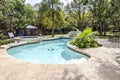 Upscale Swimming Pool in Backyard Royalty Free Stock Photo