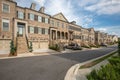 Upscale Townhome development on an empty street Royalty Free Stock Photo