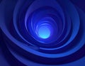 A 3D modern art image of a spiraling vortex in Blue. Generated image Royalty Free Stock Photo