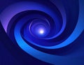 A 3D modern art image of a spiraling vortex in Blue. Generated image Royalty Free Stock Photo