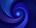 A 3D modern art image of a spiraling vortex in Blue. Generated image Royalty Free Stock Photo