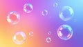 Vibrant Iridescent Soap Bubbles on Gradient Background Royalty Free Stock Photo