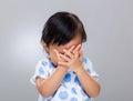 Upset baby girl Royalty Free Stock Photo