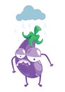 upset brinjal. Vector illustration decorative design