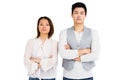 Upset couple standing with arms crossed Royalty Free Stock Photo