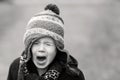 Upset little boy crying out loud Royalty Free Stock Photo