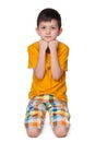 Upset little boy Royalty Free Stock Photo