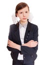 Upset school student Royalty Free Stock Photo