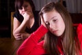 Upset Teenager and Mother Royalty Free Stock Photo