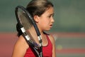 Upset tennis player Royalty Free Stock Photo