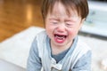 Upset toddler boy crying Royalty Free Stock Photo