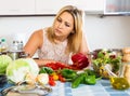 Upset woman feeling blue indoors Royalty Free Stock Photo