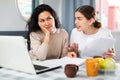 Worried LGBT couple working with papers Royalty Free Stock Photo