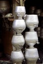 Upside down amphora pots