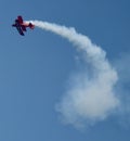 Upside Down Bi-Plane in Midloop Royalty Free Stock Photo