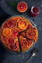 Upside down blood orange cake