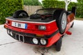 Upside Down Car. Popular among the guests of the Usedom Island is a tourist attraction. Royalty Free Stock Photo