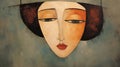 Upside Down Conceptual Art: A Harmonious Balance Of Female Face In Modigliani Style