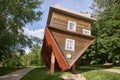 Upside down house attraction. The tourist complex of Dukora, Belarus