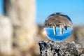 Upside down landscape of Pobiti Kamani, The Stone Forest Natural Reserve near Varna in Bulgaria, Eastern Europe Royalty Free Stock Photo