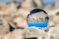 Upside down landscape of Pobiti Kamani, The Stone Forest Natural Reserve near Varna in Bulgaria, Eastern Europe Royalty Free Stock Photo