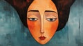 Upside Down Pop Art: A Vibrant Painting By Amedeo Modigliani Royalty Free Stock Photo