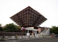 Upside down pyramid architecture office slovak radio transmission building Budova Slovenskeho Rozhlasu Bratislava