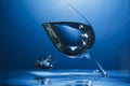 Upside down wine glass under water Royalty Free Stock Photo