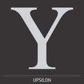 Upsilon greek letter icon
