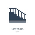 upstairs icon in trendy design style. upstairs icon isolated on white background. upstairs vector icon simple and modern flat Royalty Free Stock Photo