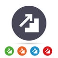 Upstairs icon. Up arrow sign. Royalty Free Stock Photo