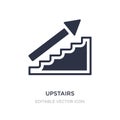 upstairs icon on white background. Simple element illustration from Signs concept Royalty Free Stock Photo