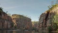 upstream view of cliffs in the second katherine gorge
