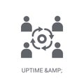 Uptime & downtime icon. Trendy Uptime & downtime logo co